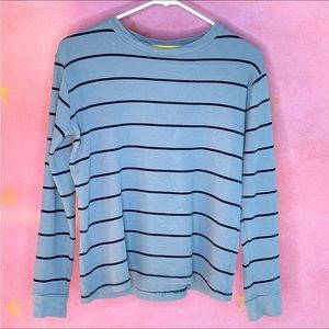Boys Architect Thermal long sleeve blue striped top large